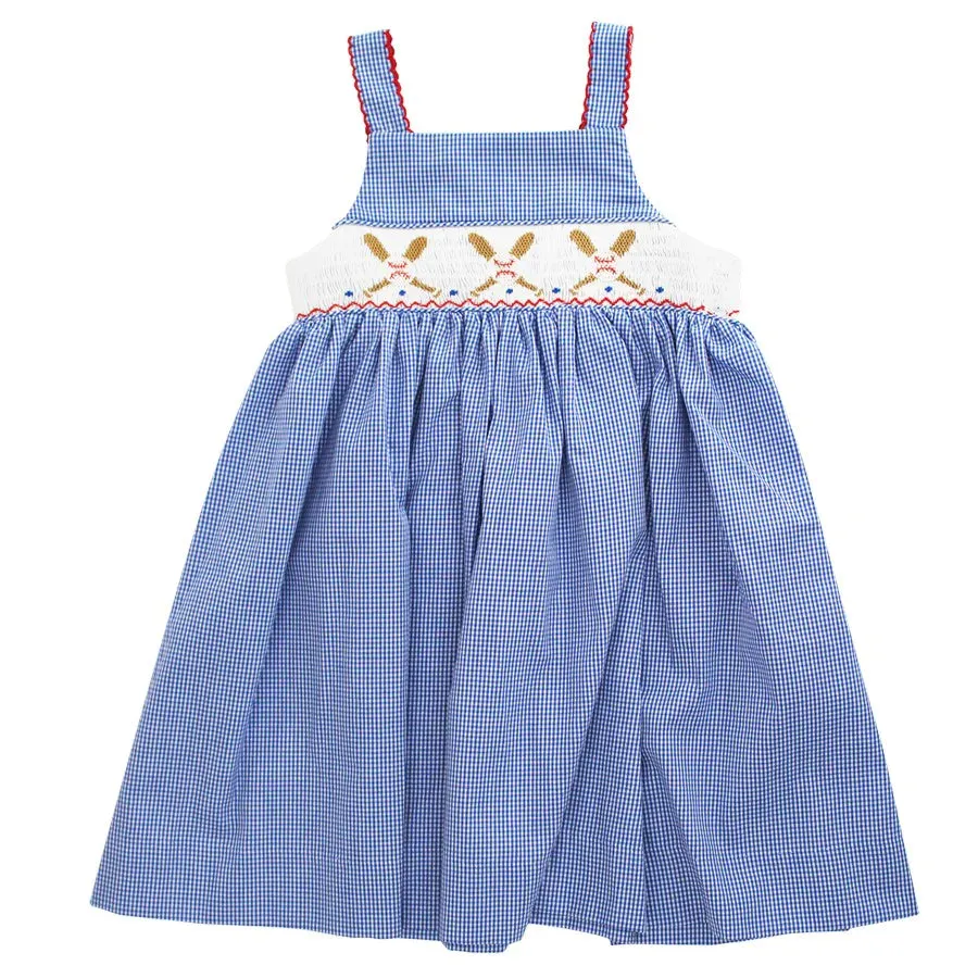 Batter-Up Smocked Sundress