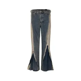Blue Flare Jean Wide Leg Pant