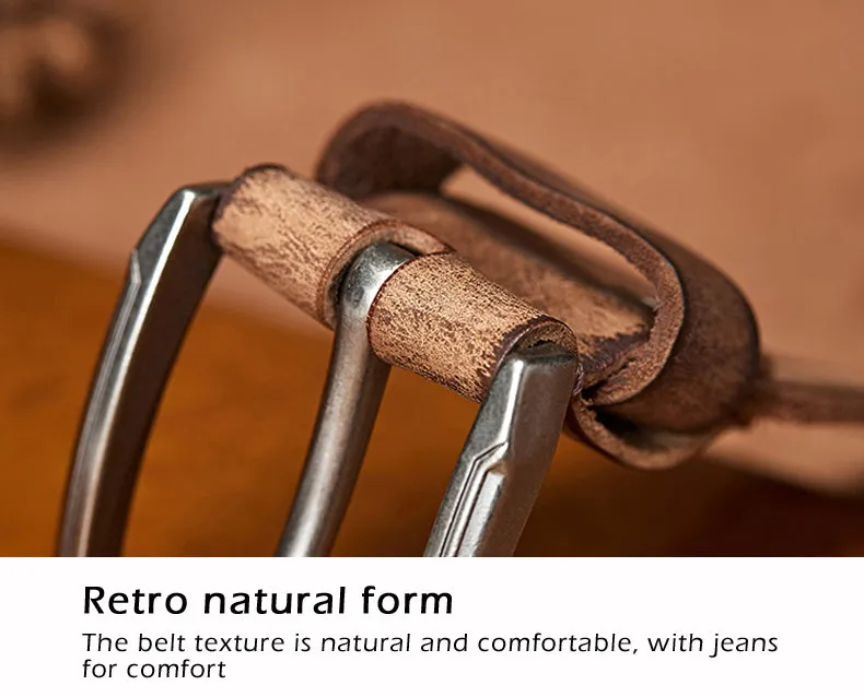 Men's Handmade Casual Cowhide Leather Belt