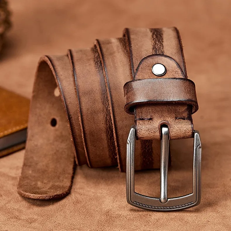 Men's Handmade Casual Cowhide Leather Belt