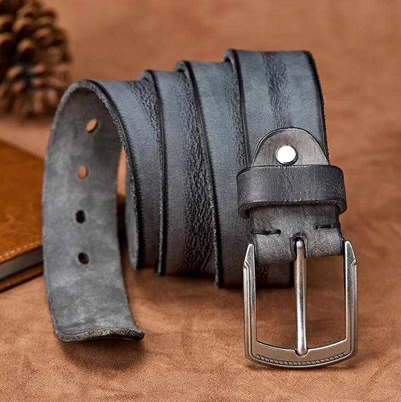 Men's Handmade Casual Cowhide Leather Belt