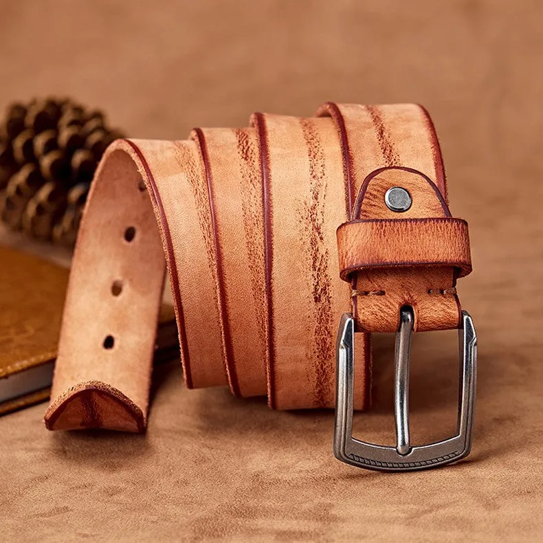 Men's Handmade Casual Cowhide Leather Belt