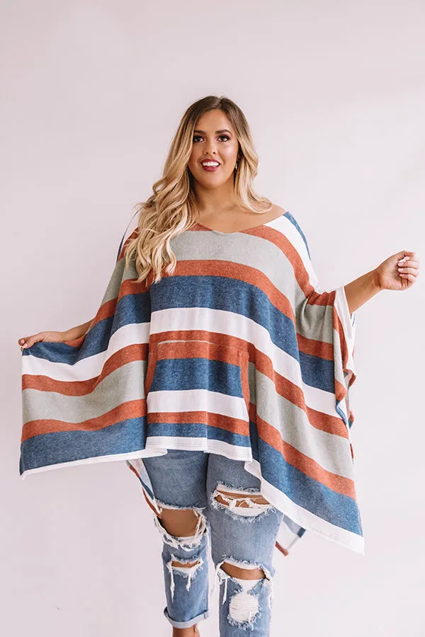 Prosecco On Park Ave Poncho In Sage Curves