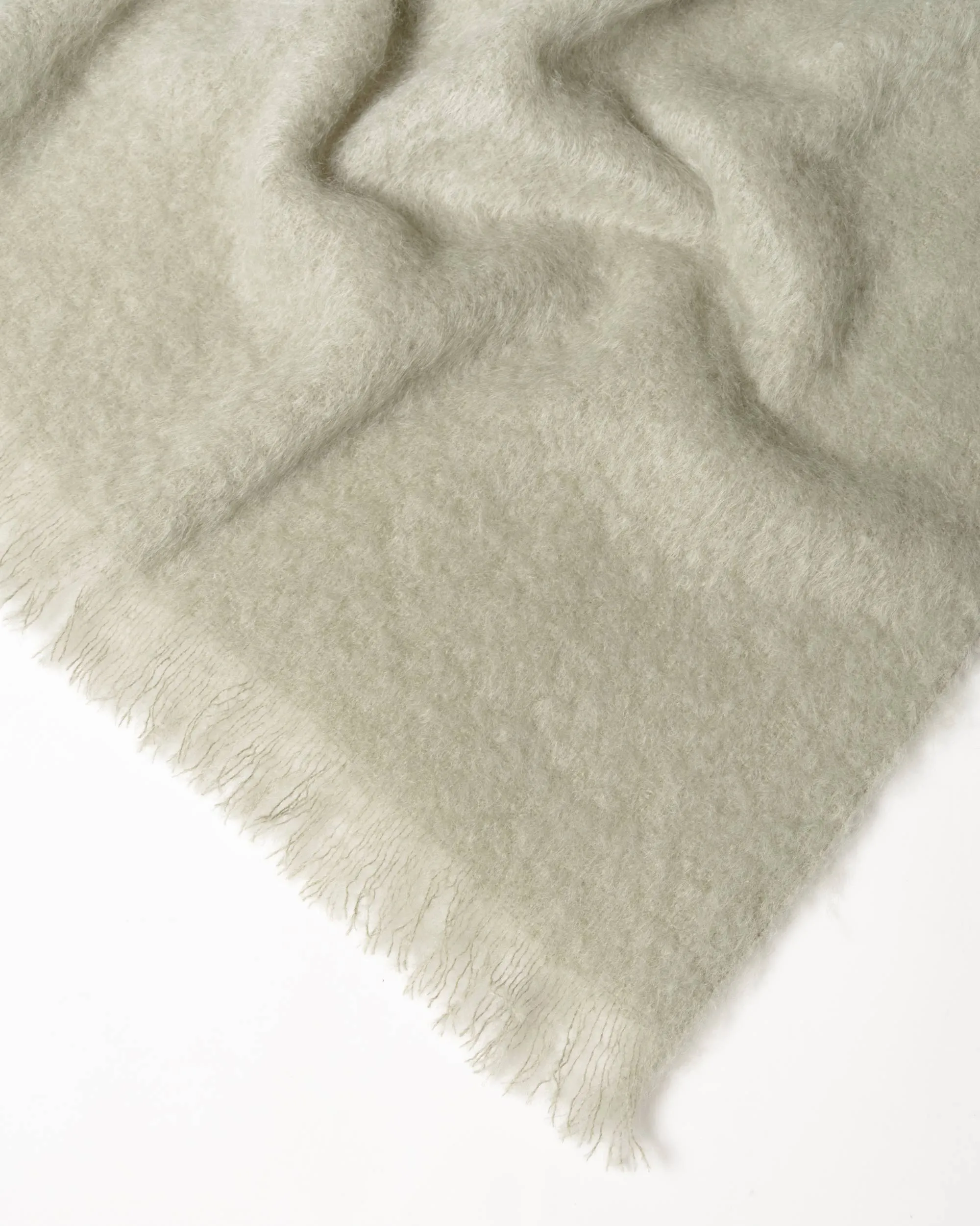 Sage Green Mohair Chair Throw
