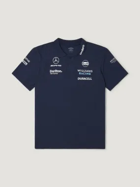 Williams Racing F1 2023 Men's Team CVC Media Polo Shirt -Blue
