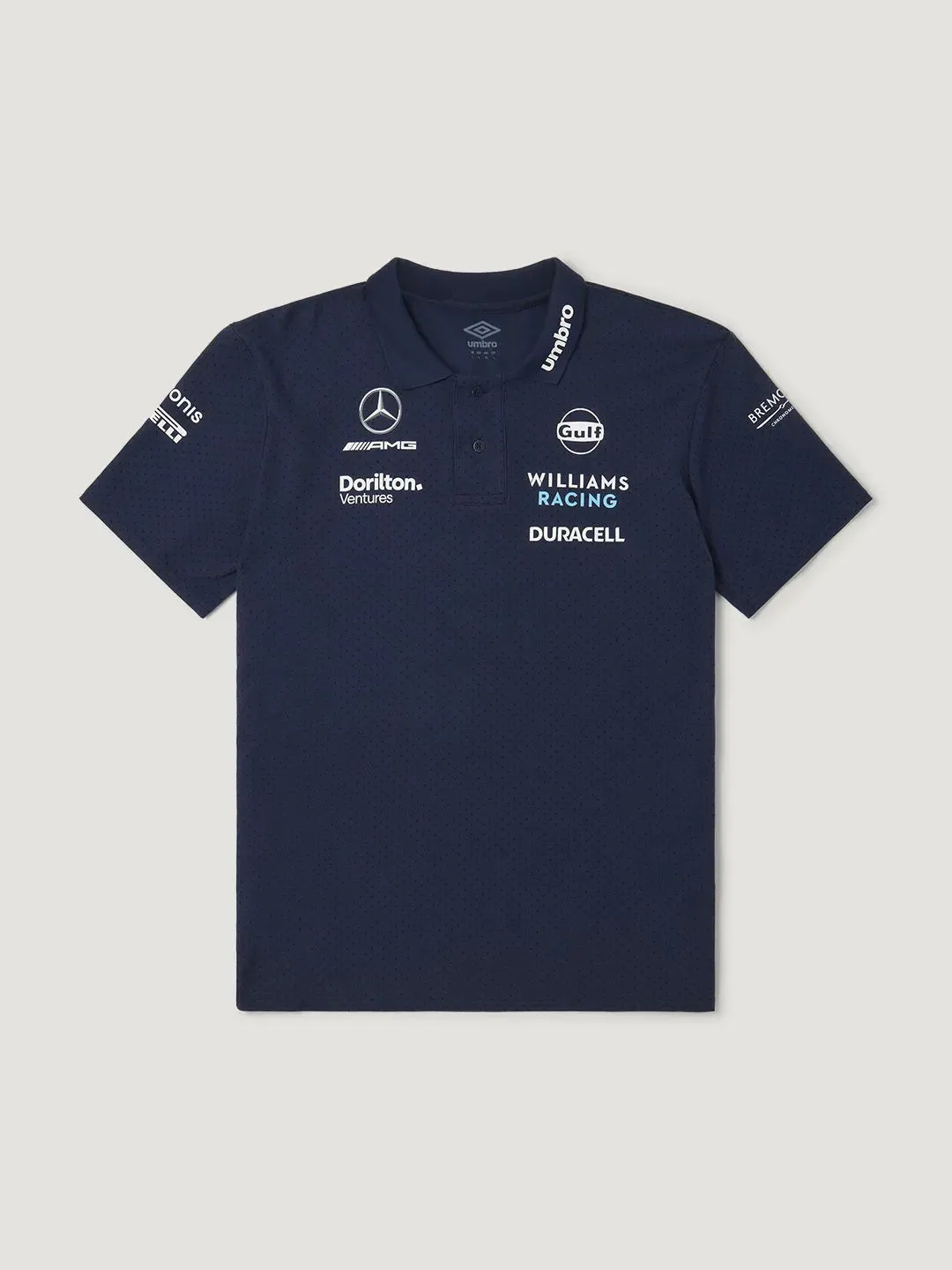 Williams Racing F1 2023 Men's Team CVC Media Polo Shirt -Blue