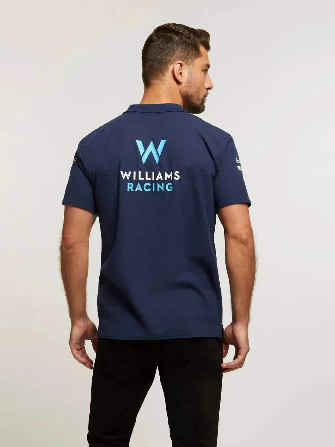 Williams Racing F1 2023 Men's Team CVC Media Polo Shirt -Blue