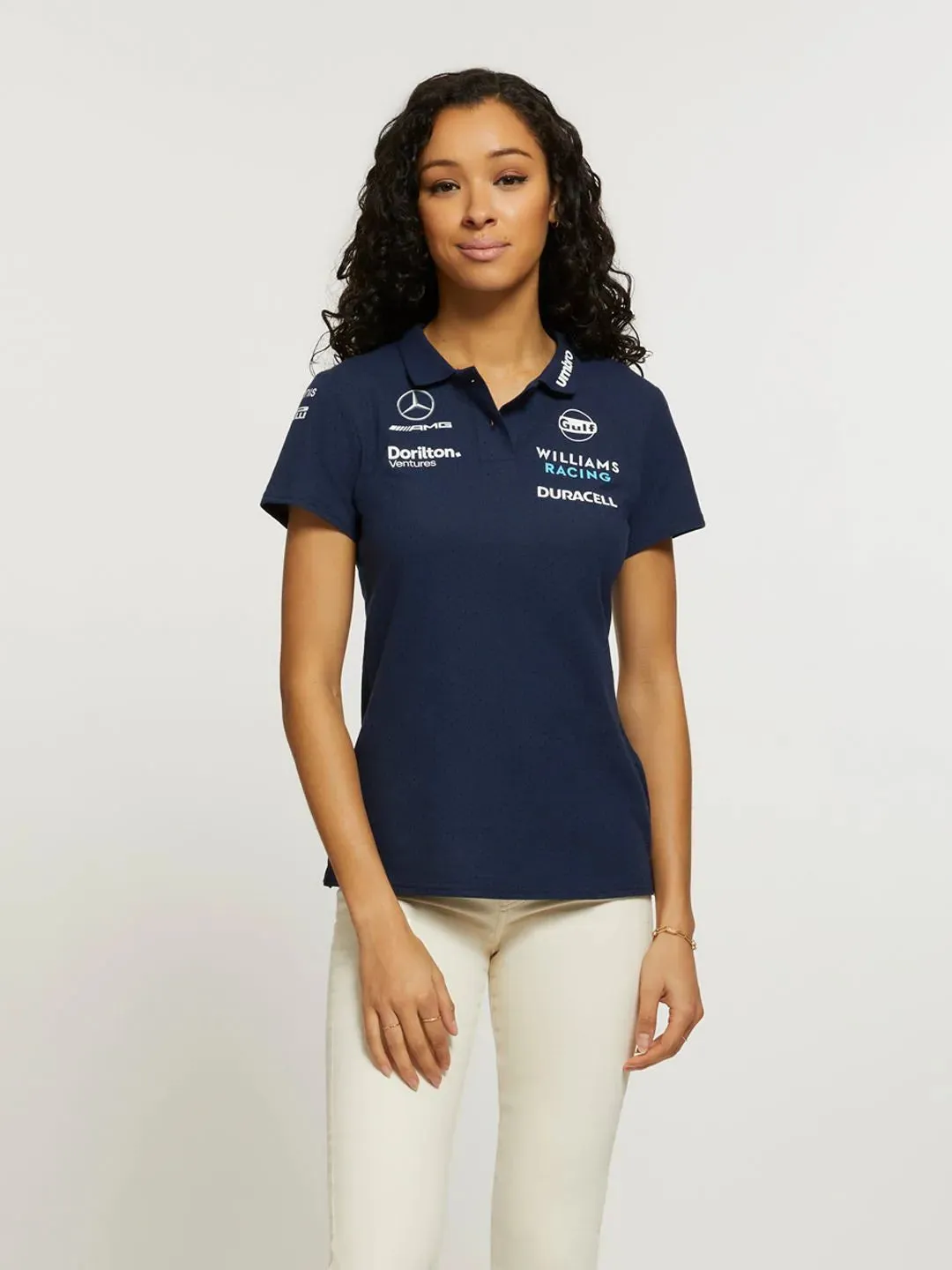 Williams Racing F1 2023 Women's Team CVC Media Polo Shirt -Blue