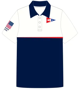 WOMEN POLO SHIRT TOP SHORT SLEEVE NAVY | SAN FRANCISCO YC | PSNLZ'D